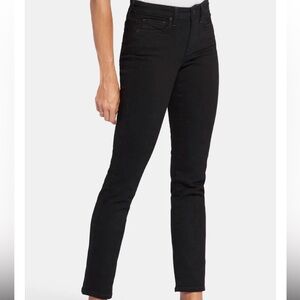 NYDJ  h r Sheri  Slim Straight Jeans 8 black jeans